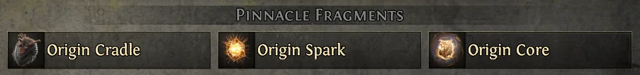 Vật phẩm Origin Spark và Origin Cradle