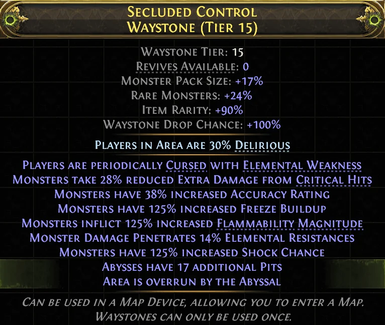 Waystone đã craft xong trong Path of Exile 2